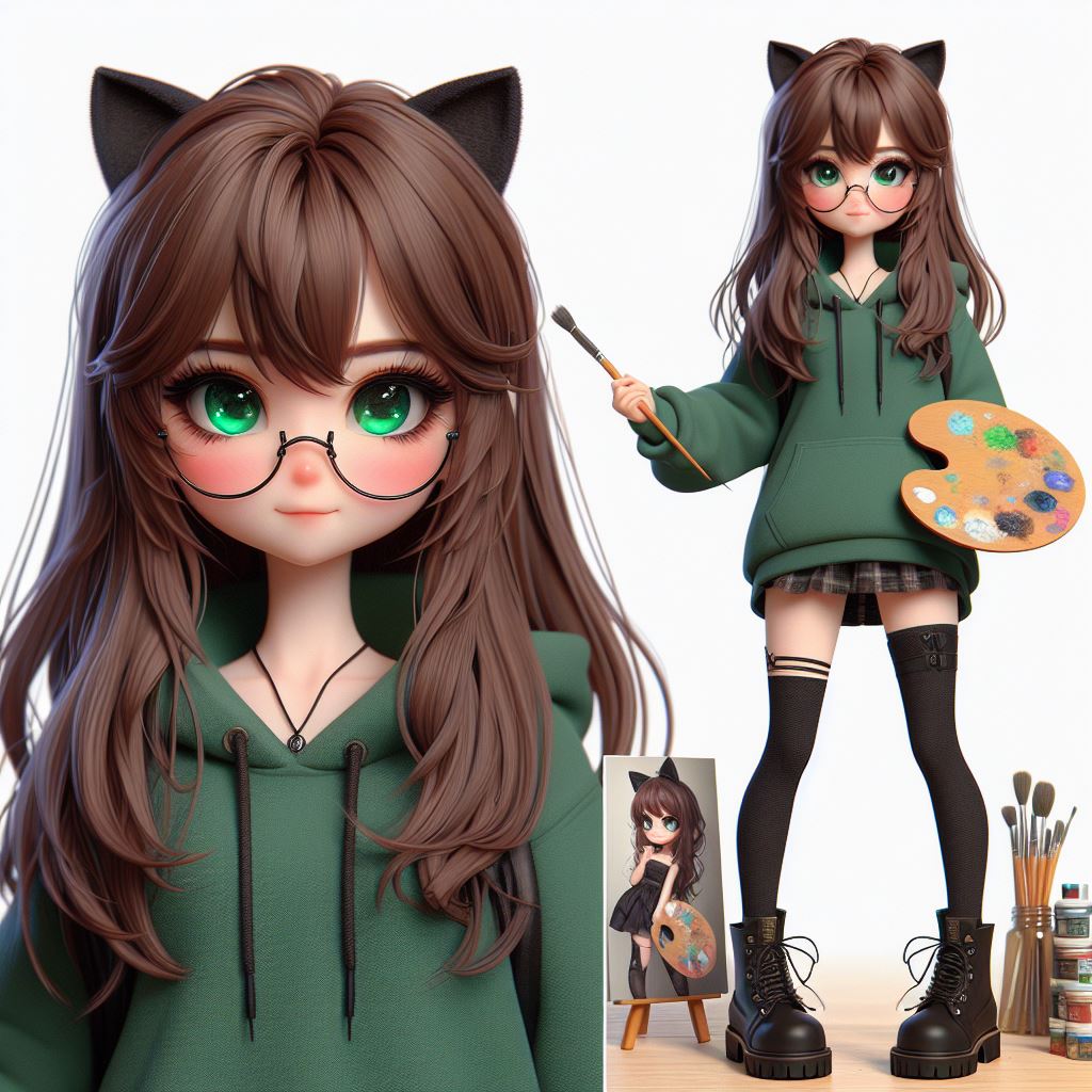 It's me🥺🥺😍so cute
The characters I made with #bingcreator 
#NFT 
#nfts
#NFTshill 
#NFTartist #portrait 
#paiting #Artemis