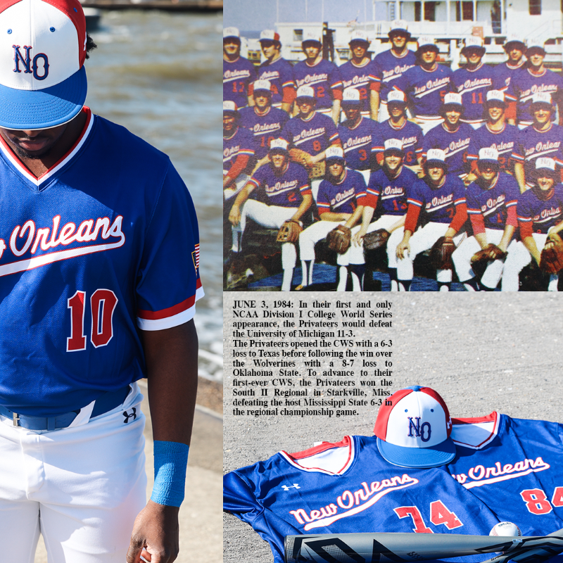 PrivateersBSB's tweet photo. new threads, throwing it back to 1974 &amp; 1984.🔙⚾️

bid on your own jersey today!⬇️