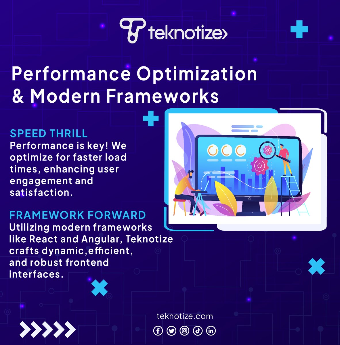 theteknotize's tweet photo. Elevate Your Frontend Game with Teknotize

Discover our best processes for unparalleled responsive design, seamless cross-browser compatibility and user-focused experiences.

Join us in crafting dynamic, accessible, and aesthetically pleasing web solutions that set new standards https://t.co/TUAMbuoRQ3