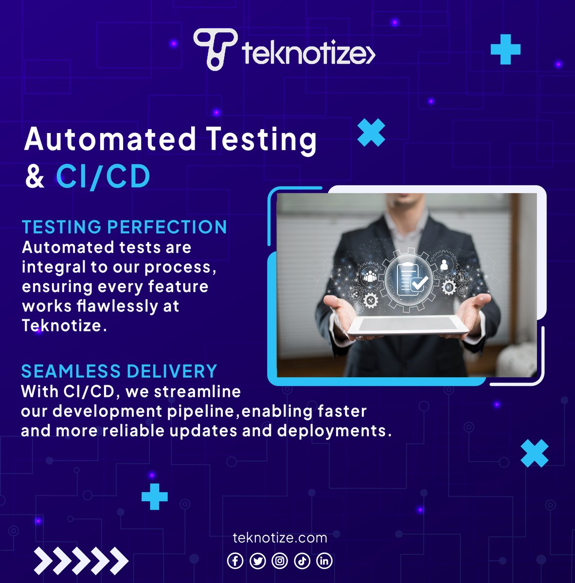 theteknotize's tweet photo. Elevate Your Frontend Game with Teknotize

Discover our best processes for unparalleled responsive design, seamless cross-browser compatibility and user-focused experiences.

Join us in crafting dynamic, accessible, and aesthetically pleasing web solutions that set new standards https://t.co/TUAMbuoRQ3