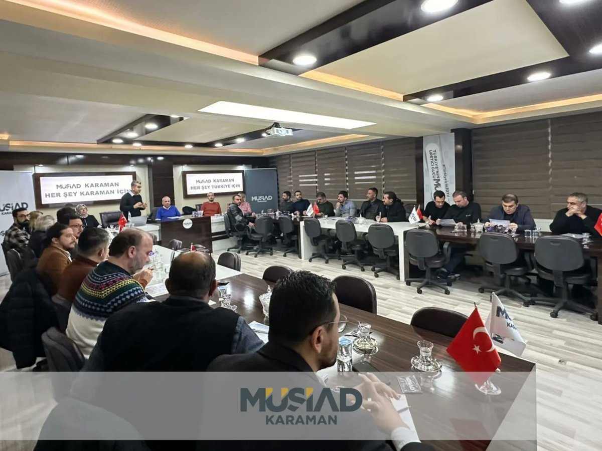 MUSIADKaraman's tweet photo. 2024 yılı Devlet destekleri hakkında 
Üyelerimize yönelik sunumlar gerçekleştirildi.Hasbihal toplantımızı Şube Başkanımız Musa Akgül başkanlığında İPED Danışmanlık firması tarafından üyelerimize yönelik bilgilendirme toplantımızı şubemiz de gerçekleştirdik. https://t.co/JBNH8YPxmZ