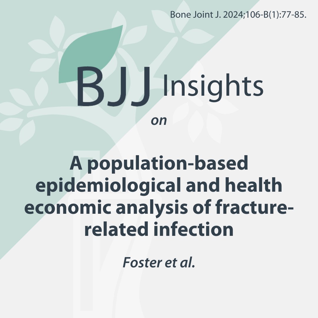 Infection is expensive. Postop fracture-related infection occurred in 2.5% of cases over nine years in this big data study at a cost of >$156 million. Risk factors included injury location/severity & host. #Infection #BJJ @AndrewFoster91 @JamiesonTrauma ow.ly/2Y2550Qn3Ga