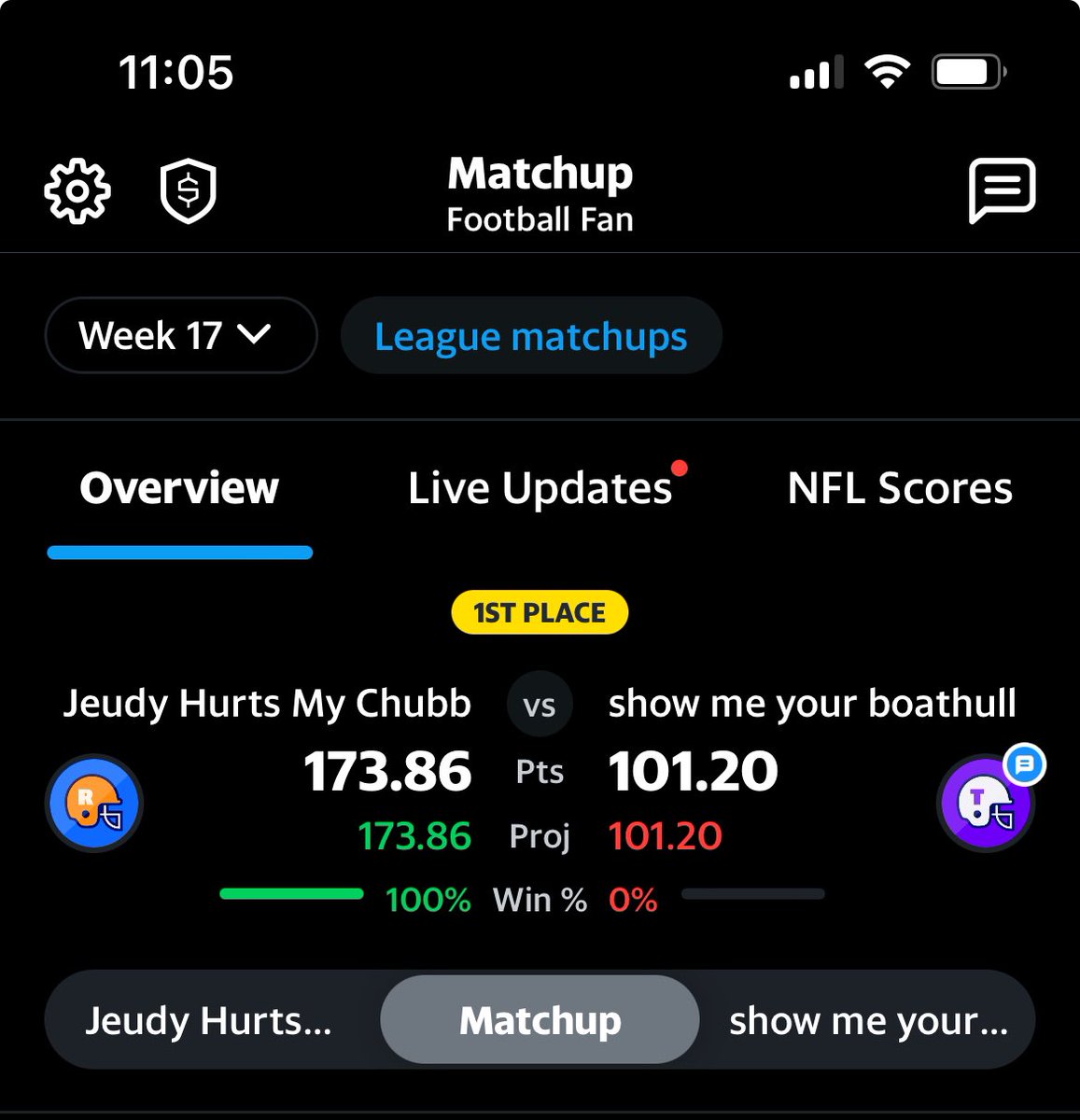 Ryan_Hall92's tweet photo. Shout out to me for winning both my fantasy leagues this year! Early free agency adds of both Kyren Williams and Puka Nacua (in both leagues) had me cruising to victory!! https://t.co/lYMTgoWD2e