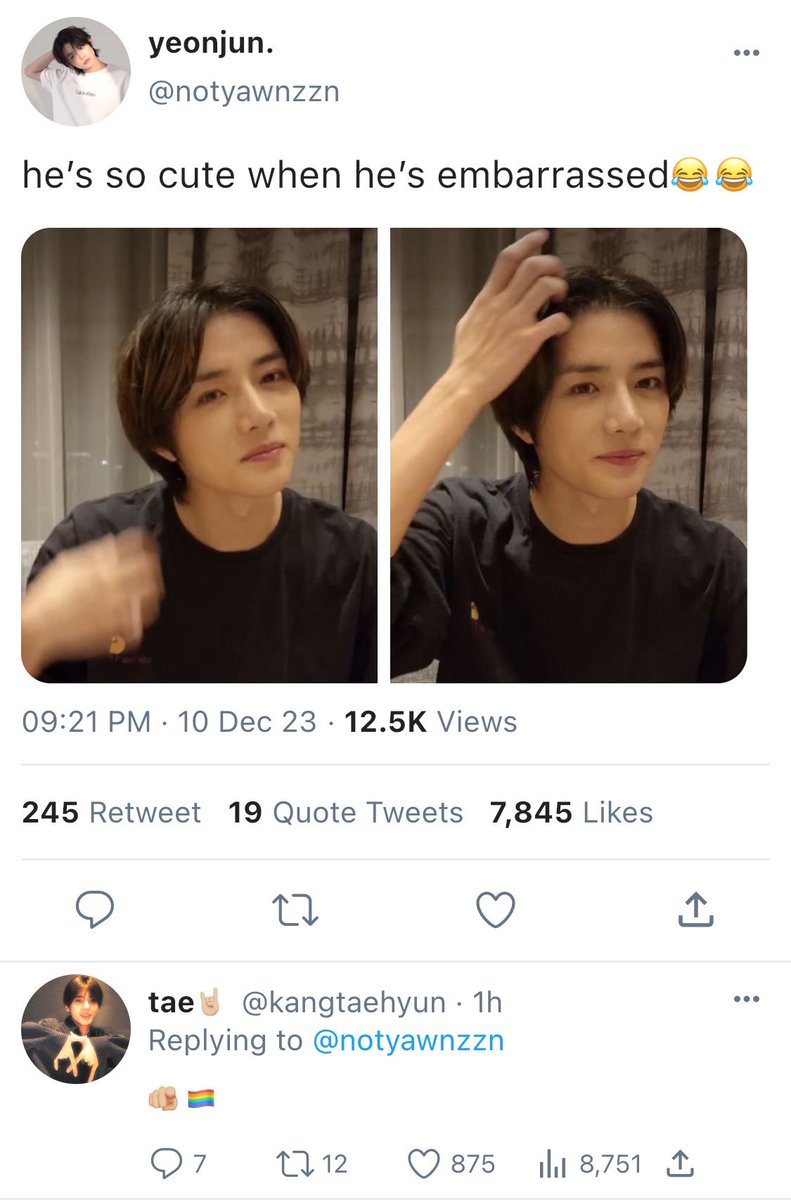 forbmjn's tweet image. *ੈ✩‧₊˚  where yeonjvn constantly flirts with beomgyv but one day he starts flirting 
— #beomjunau #yeongyuau ⋆·˚ ༘ *