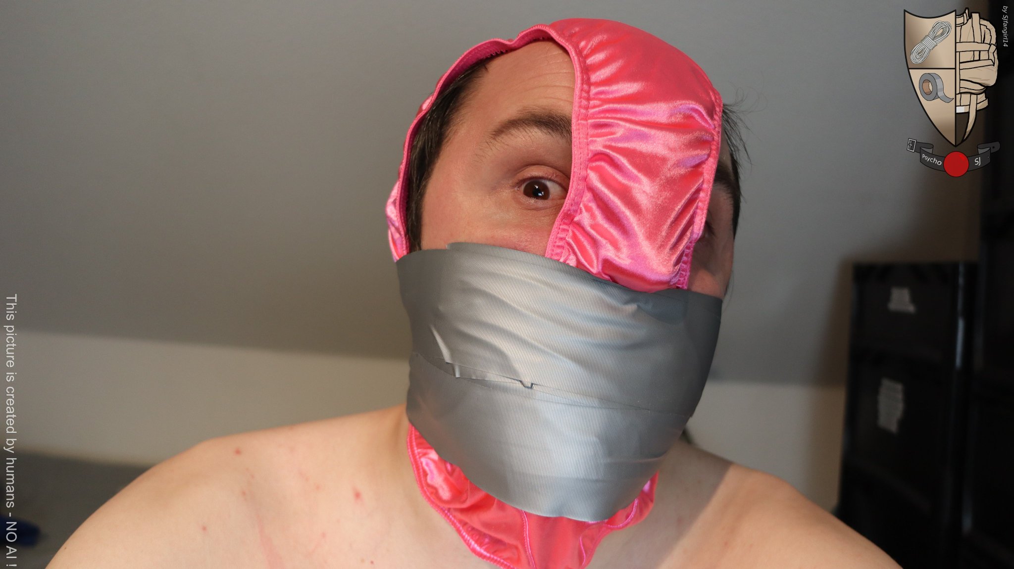 Peter a.k.a PsychoSJ on X: Never tried a satin panty hood before.... :D  t.coLjUZpRJSuW  X