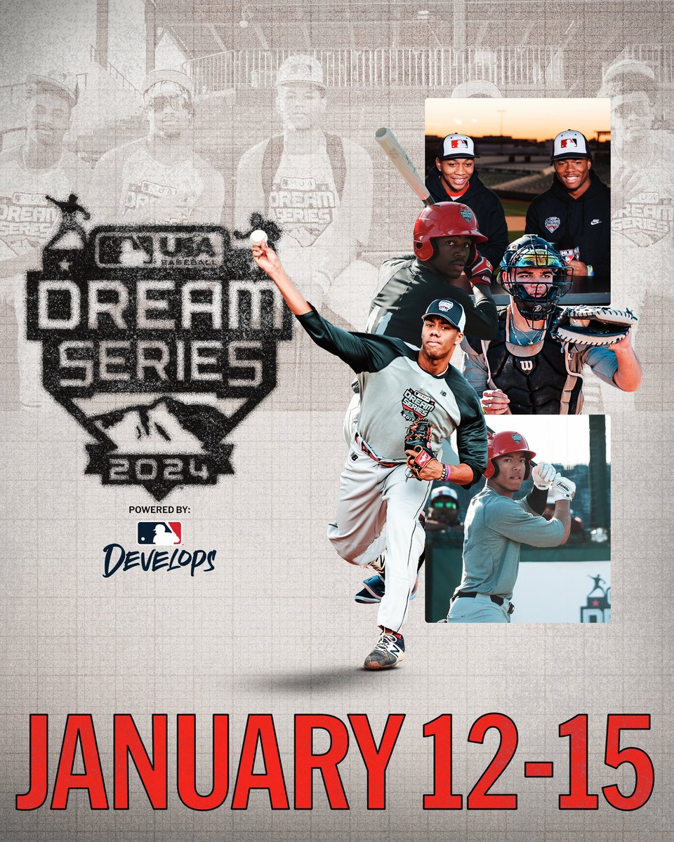 The 2024 DREAM Series️ returns to Tempe, AZ on January 12-15!☁️⚾

The top high school athletes of diverse backgrounds across the country will showcase their talent in front of MLB Players &amp; coaches. 

DREAM Series will air LIVE Friday, January 12th at 9am ET, exclusively on
