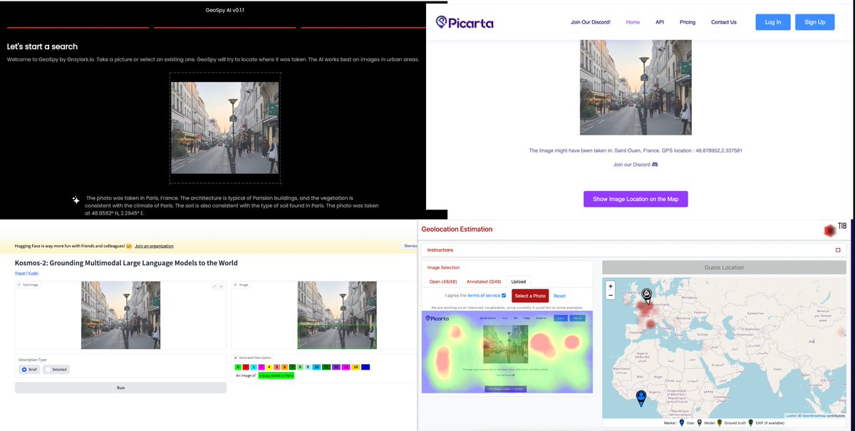 cyb_detective's tweet image. 4 online free online tools to identify a location from an uploaded photo using AI:
geospy.web.app
huggingface.co/spaces/ydshieh…
picarta.ai
labs.tib.eu/geoestimation/
#osint #geoint