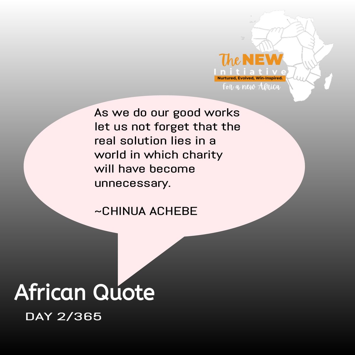 An empowered society, where everyone is able to stand on their own is the ideal.
When young people are informed and are learned, we can get there.