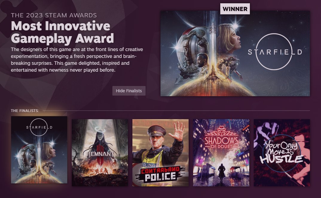 SkyminSlash's tweet photo. Cool.

This is why public voting for awards needs to be vetted in someway. I may disagree with The Game Awards 90% of the time, but having an educated board choose the winners is way better than random gamers.

This is what TGA would look like if we had 100% of the say.
(1/3) https://t.co/wVS07M64gZ