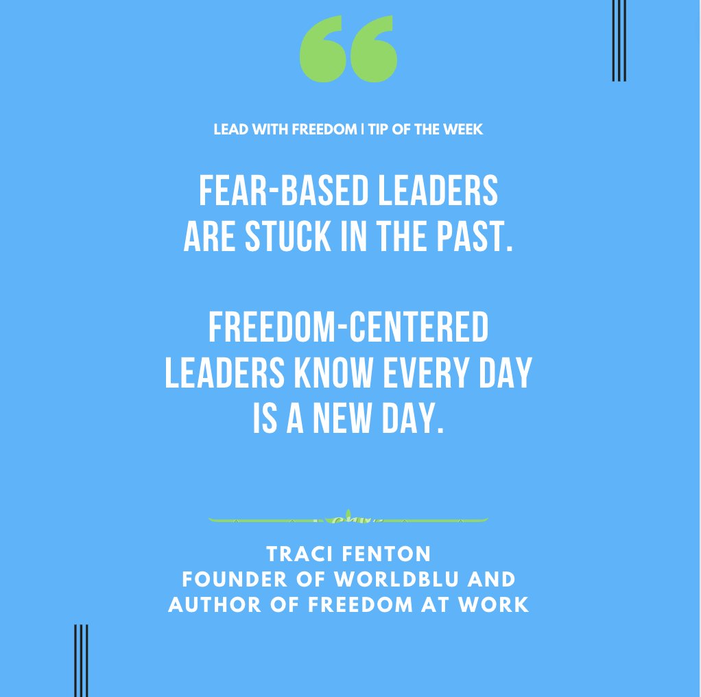 realWorldBlu's tweet photo. Your Lead with Freedom Tip of the Week! 💥 

#newbeginnings #leadwithfreedom #worldblu #tracifenton #fearless https://t.co/xN2NUNqnCJ