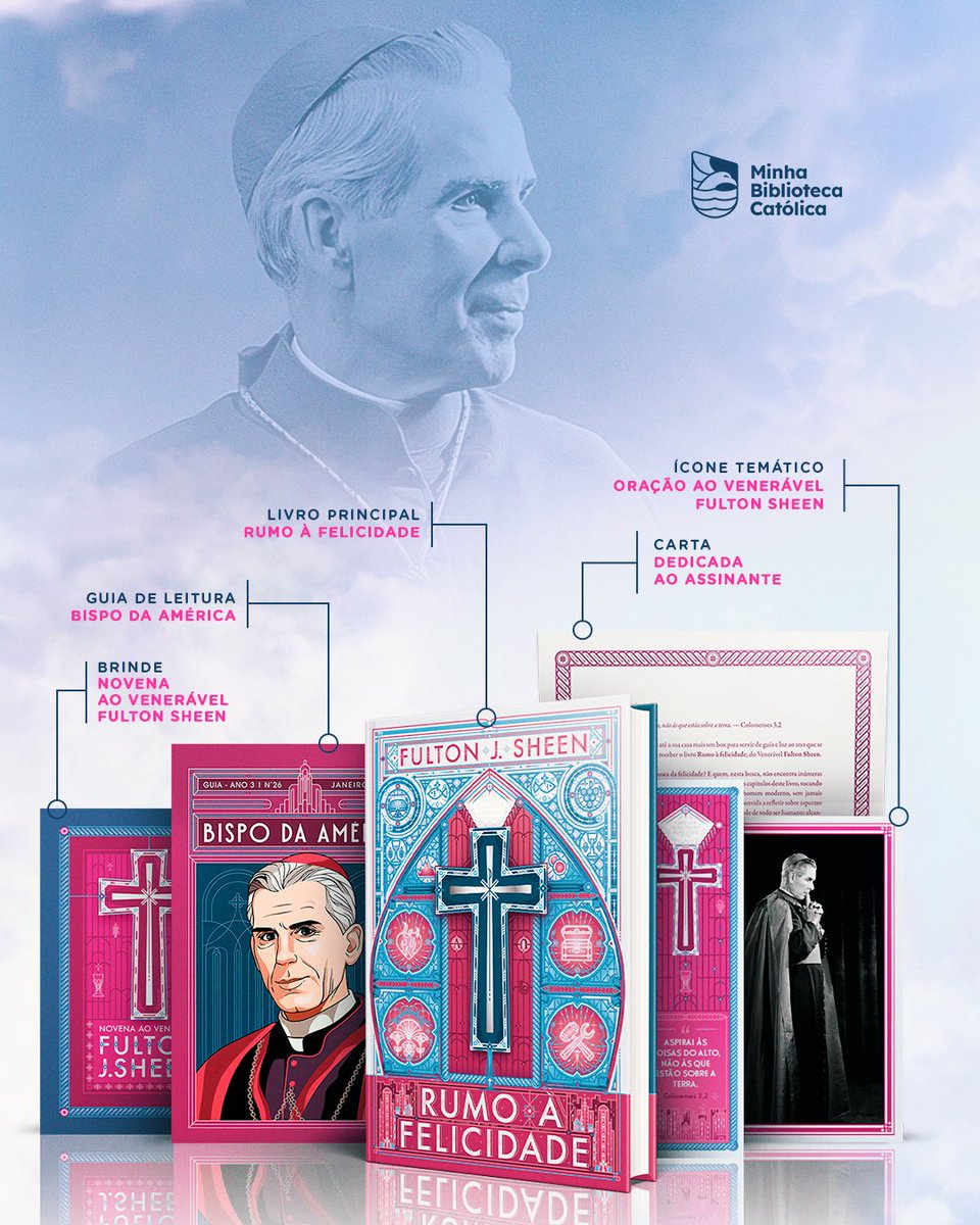 oficial_MBC's tweet photo. BOX DE JANEIRO REVELADO! 

Em janeiro, vamos conhecer o pensamento de um bispo extraordinário!

O Venerável Fulton Sheen foi um bispo norte-americano, nascido em 1895 e falecido em 1979. ❤️

Conheça o caminho da verdadeira felicidade!

Toque no link da bio e garanta seu box! 🔗 https://t.co/CXlgyaIaSL