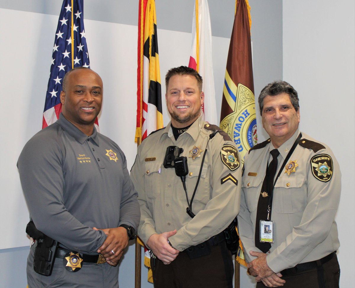 HCSOnews's tweet photo. This afternoon, Sheriff Harris was honored to promote Deputy First Class Ryan Baer to the rank of Corporal.
Please help us congratulate Cpl. Baer on a much-deserved promotion! https://t.co/TFfUip2yK6