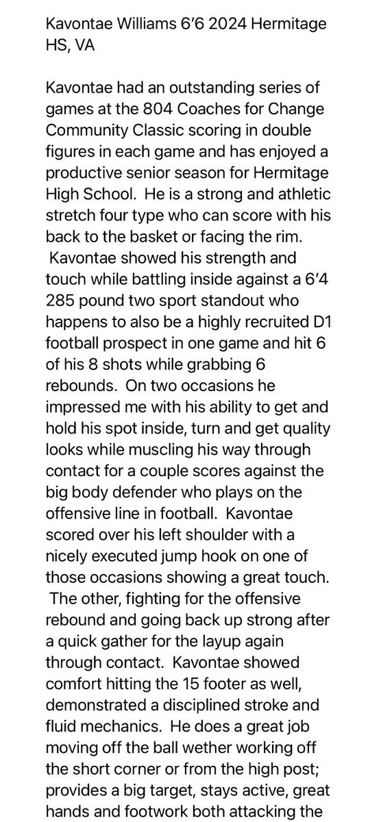 NorfolkKnights's tweet photo. Big Shots Spotlight! Kavontae Williams 6’6 2024 Hermitage HS, VA #BigShots #CoachesforChange @BigShotsToday @BigShotsGlobal @CoachHenny https://t.co/l6wIlyaIFA