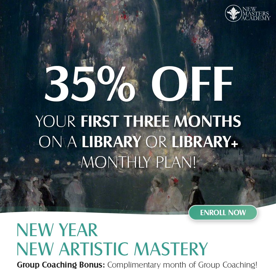 🌟 Special Offer Alert! 🌟 Get 35% off your first 3 months on any Library or Library+ plan at NMA, plus a FREE month of group coaching! Use code NMA24_1STONLY to enroll now. Don't miss out! 🎨 #NMAOffer #ArtSavings #LearnAndGrow