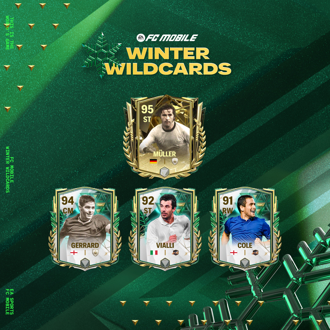 EASFCMOBILE's tweet photo. The latest Winter Wildcards squad rings in the new year with style. 🎉

Team 3 comes to #FCMobile on Thursday at 01:00 UTC. https://t.co/taeAoD1Wc0