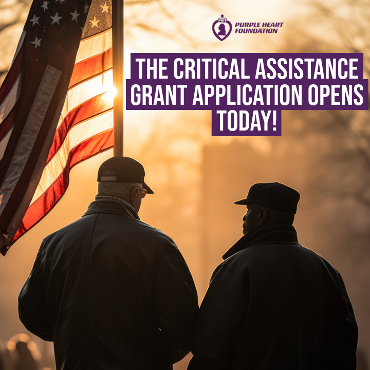 The Purple Heart Foundation Critical Assistance Grant Application is officially open! The Purple Heart Foundation can provide grants for past-due utilities, rent, and mortgage payments. Click on the link below to apply now. purpleheartfoundation.org/grant-applicat…