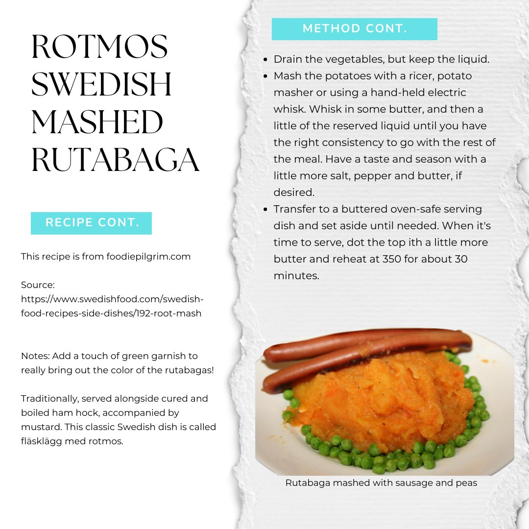 It’s Try New Foods Tuesday, and we are highlighting an often-overlooked root vegetable, Rutabaga.  Check out our Facebook or Instagram for more information.  

 #TryNewFoodsTuesday #Rutabaga #RootVegetable #Foodie #FoodInspiration #FoodHistory #FoodFacts #FoodExploration