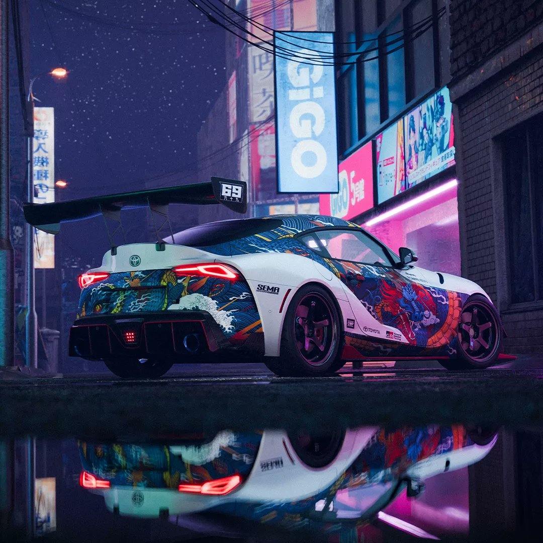 AbstraxiDesign's tweet photo. We combined this beauty with a mythical, majestic beast that inhabits rivers, lakes, oceans and wanders in the sky. We present the Toyota Supra Dragon Edit - a strong project of ours to start the new year with a bang. 
#liverydesign #wrapdesing #carwapping #carwraps #car https://t.co/FcvhjGMKJq