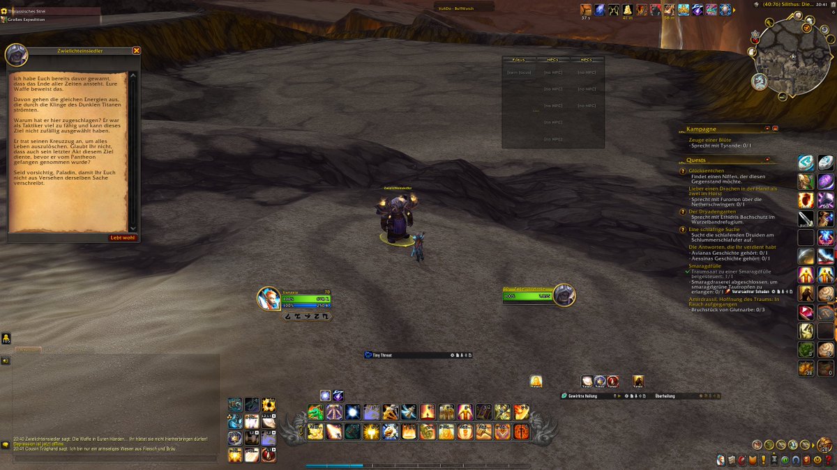 ChromieDe's tweet photo. Ein neuer NPC ist in Silithus aufgetaucht und ihr könnt ihn ansprechen, wenn ihr die Waffen moggt, die es zur Ankündigung von The War Within gab.

Sehr interessant!!
Video dazu lade ich morgen hoch!

#warcraft @Warcraft_DE #thewarwithin https://t.co/TqrXSEGzLv