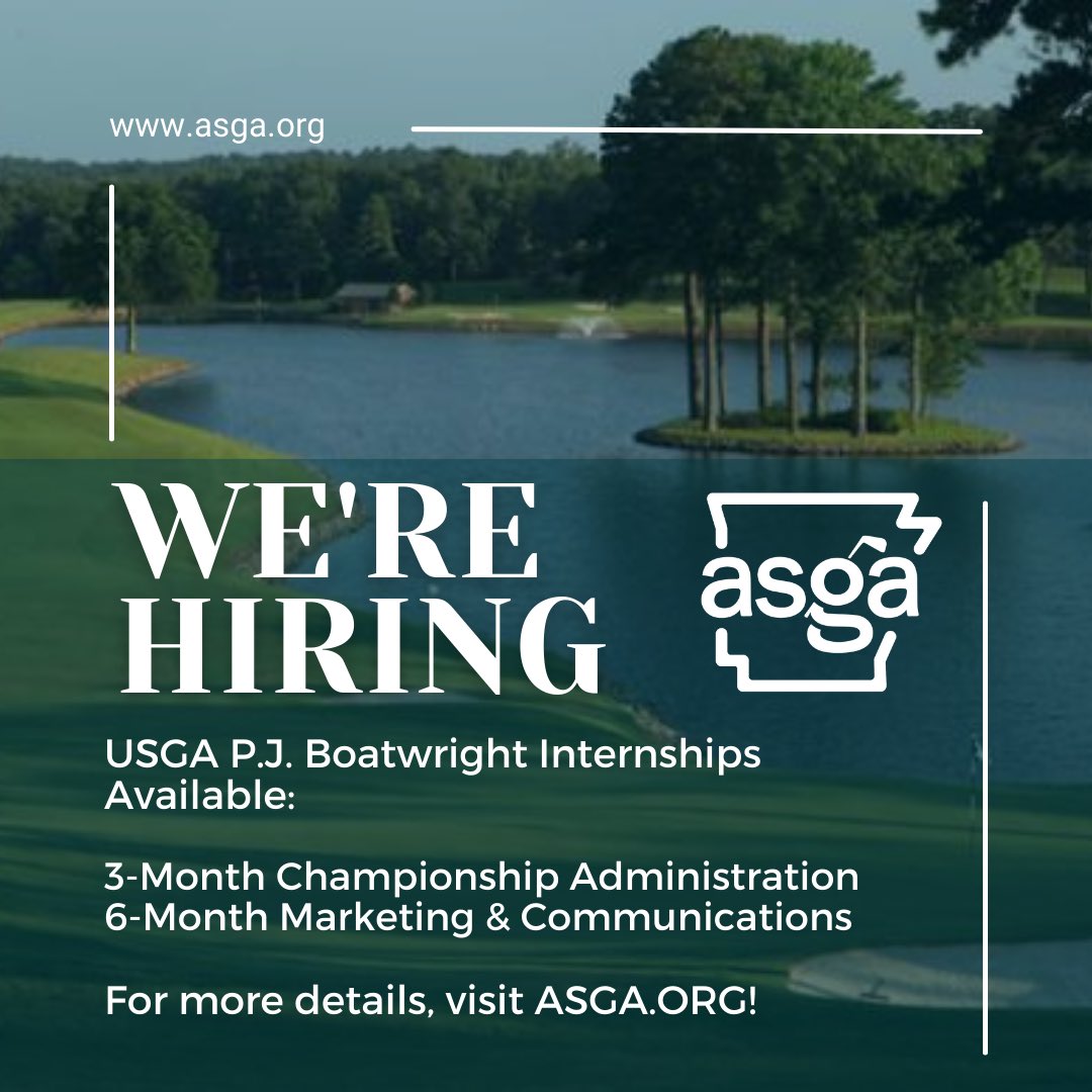 🚨 EMPLOYMENT OPPORTUNITY 🚨The ASGA has 3 internships available for the 2024 season! If you want to work in golf or in sports, apply now! Interns will be salaried at 2,000/month, will receive ASGA apparel, and will be covered for work-related expenses. asga.org/jobs