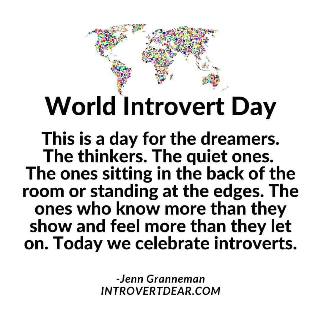 World Introvert Day.
A day for dreamers and thinkers.
#worldintrovertday #worldintrovertsday #dreamers #thinkers #thinkers_and_writers #freedomthinkers #quietones