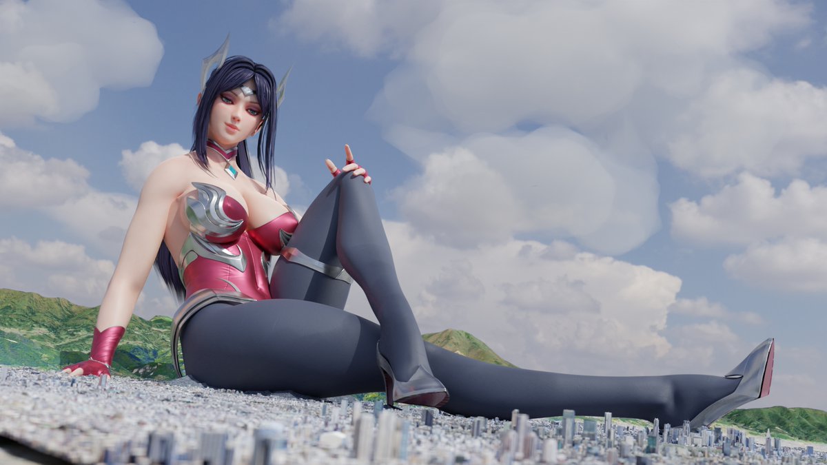 Very large Irelia taking a seat

#SizeTwitter #giantess