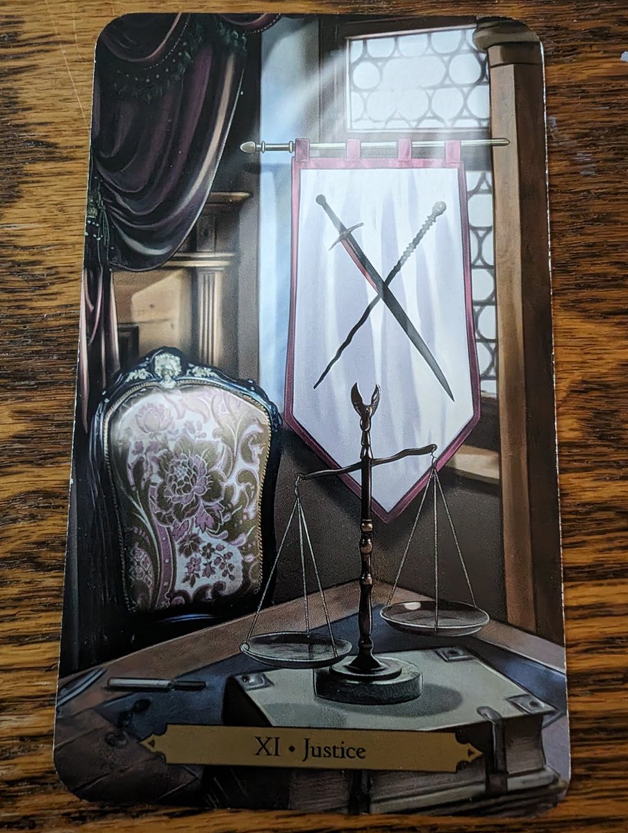 KnightDivining's tweet photo. COTD - 1/2/24 - Justice
Leave the mindset that life is fair, because it's not. Karma will always prevail &amp; keep things balanced. Trust in this balance &amp; accept your fate. #tarot
#TarotReading #tarotcard #tarotreader #cardoftheday https://t.co/7QM2juivXq