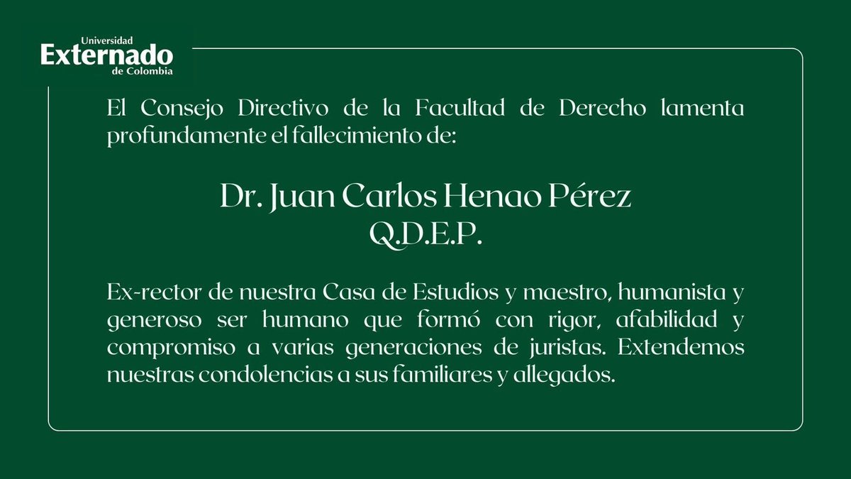 Consejo Directivo de Derecho Uexternado (@cdduexternado) on Twitter photo 