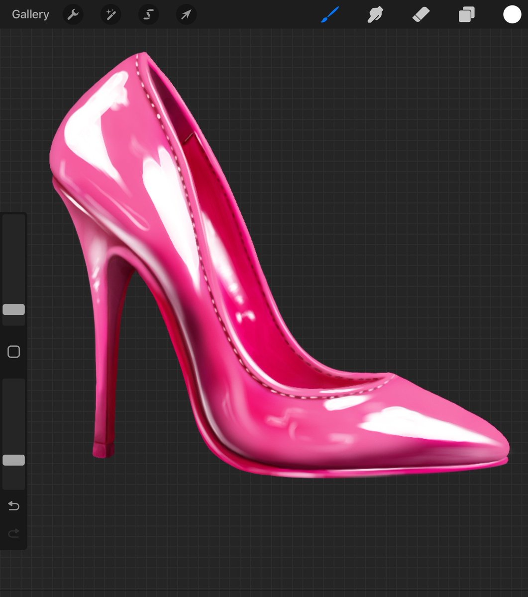 Digital drawing of a Barbie pink heel 👠✨ #procreate #yyc #drawing