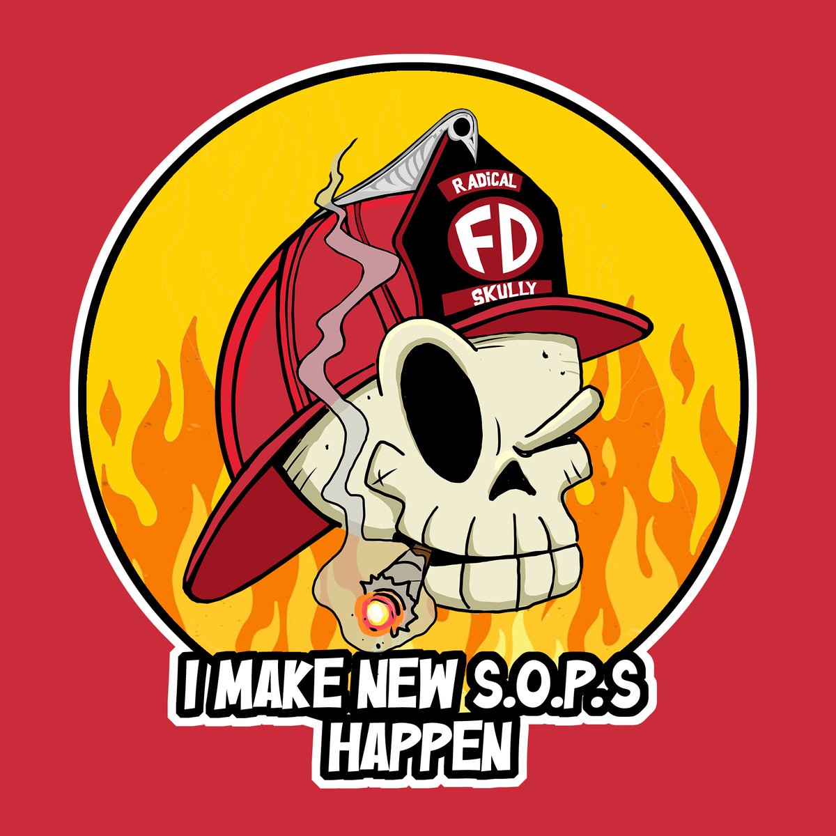 RadicalFD's tweet image. Our newest mascot, Skully Skullivan is in the sticker shop and ready to be on your helmet! He looks great on everything though, so be sure and get more than one! 🤣

Mustache variants are available but extremely limited! Hit us up today at radicalfd.com!