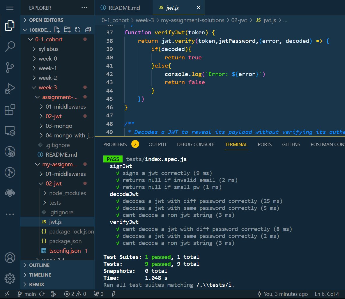 iamRishvanth's tweet photo. Days 29-30 Progress:
- 🎓 Explored authentication and MongoDB with @kirat_tw 's @100xdevs Cohort's insightful video 🌐
- Completed week 3.2 JWT assignments 💻
- Join me on this coding adventure! 🚀 #FullStack #CodingJourney #100DaysOfCode #coding #webdevelopment #technology https://t.co/V4aIEErNhE