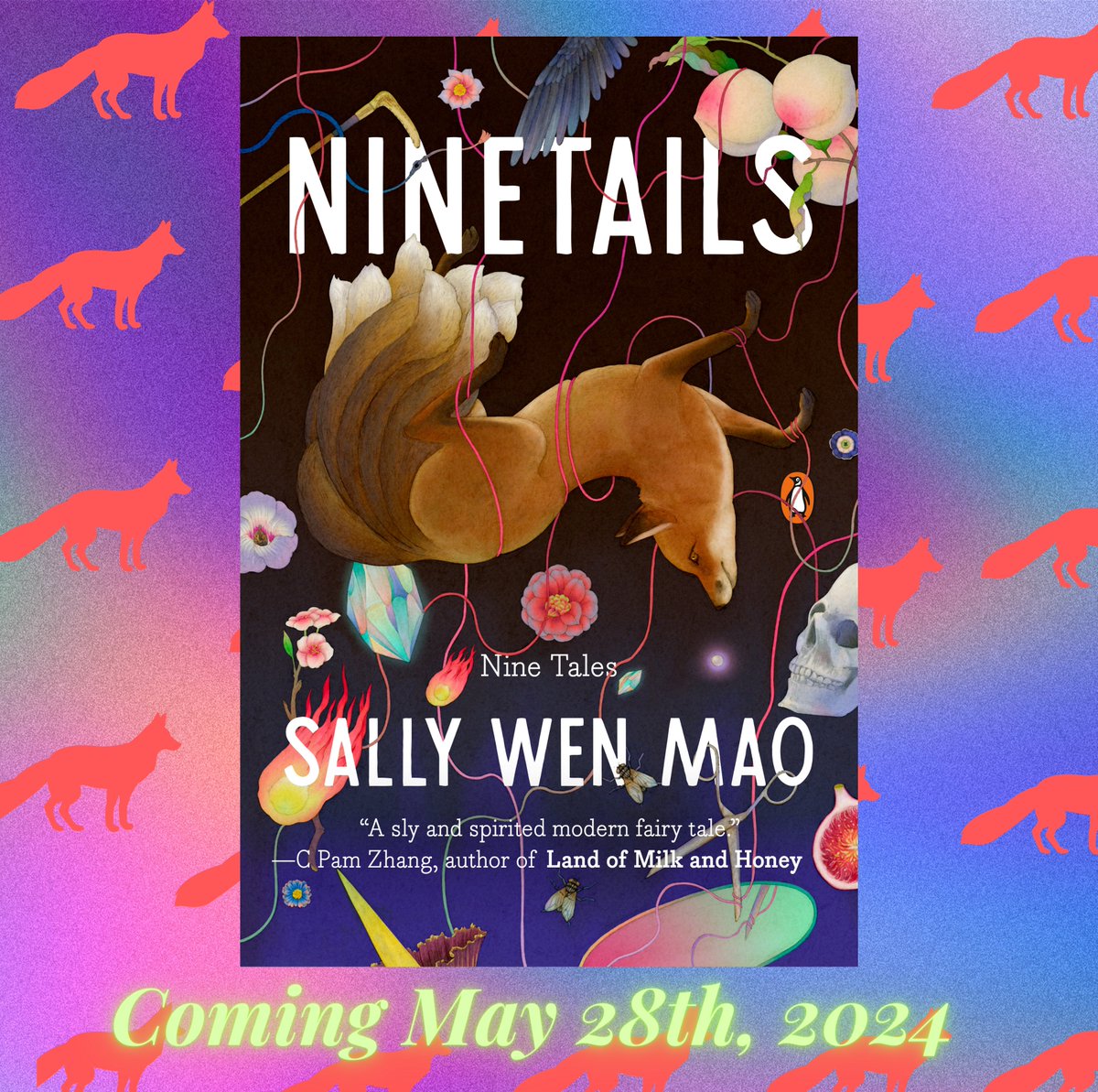 2024 is the YEAR of NINETAILS! Sharing the cover now of my debut fiction/story collection, NINETAILS: NINE TALES @PenguinBooks. Eight years since I began writing these tales...finally entering the world in the Year of the Dragon 🦊🐉🦊 Pre-order here: penguinrandomhouse.com/books/730459/n…
