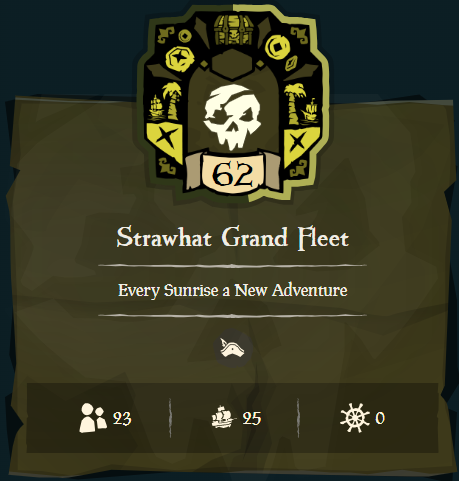 A bit late on the appreciation post, but our Nakama have once again KILLED IT! 

During Gifts and Glory over the holidays, our Straw Hats brought our level to 62 (and rising)!! 

Truly an honor to have such amazing pirates under one banner ❤️🥺

#SeaOfThieves #BeMorePirate