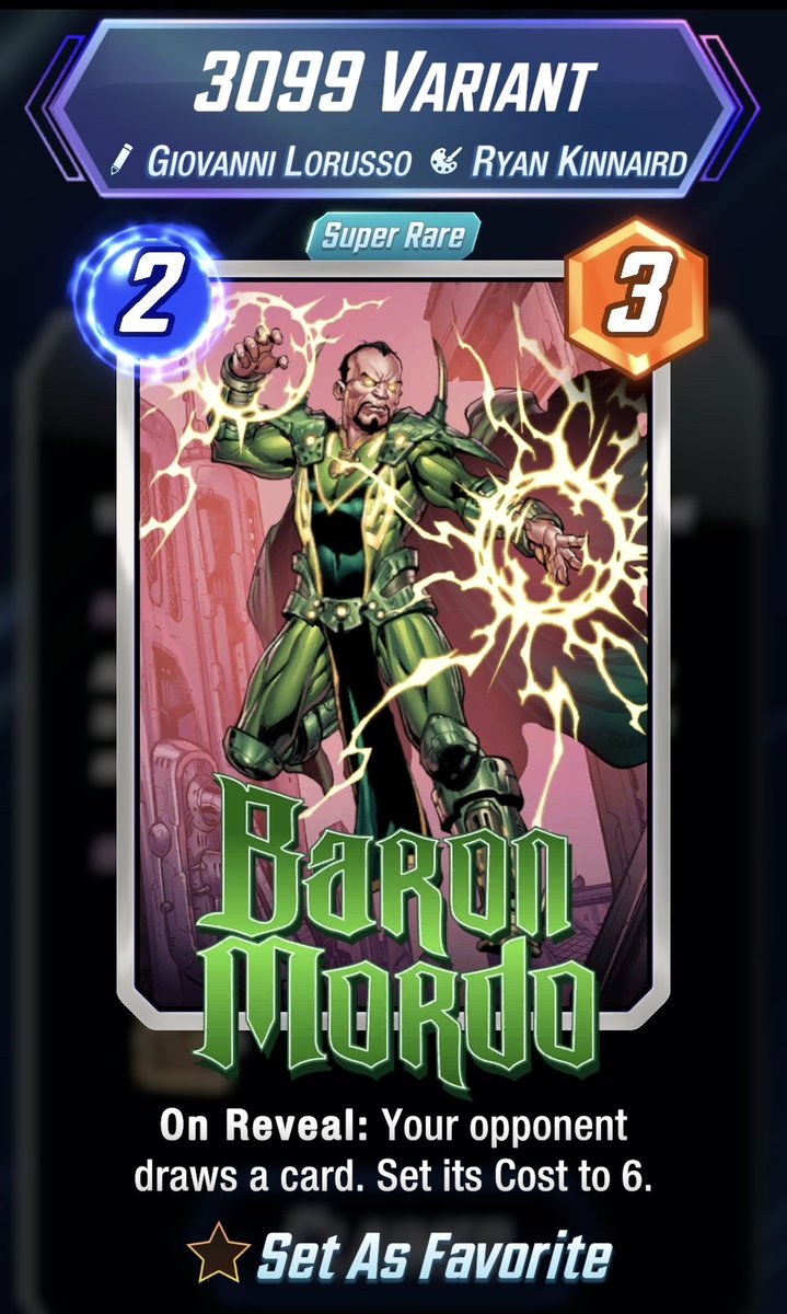 MarvelSnapper's tweet image. Happy Premium Variant day. Did you roll as bad as me? Art is fine but I have very low confidence that Mordor will ever be meta. #MarvelSnap