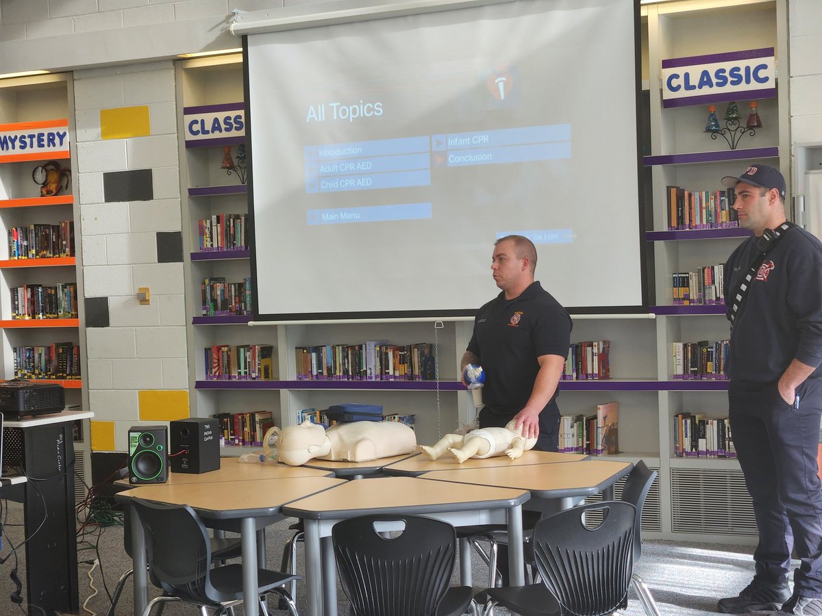 Thank you to the Perry Fire Department for coming out today to help train our staff in CPR and the use of AEDs!