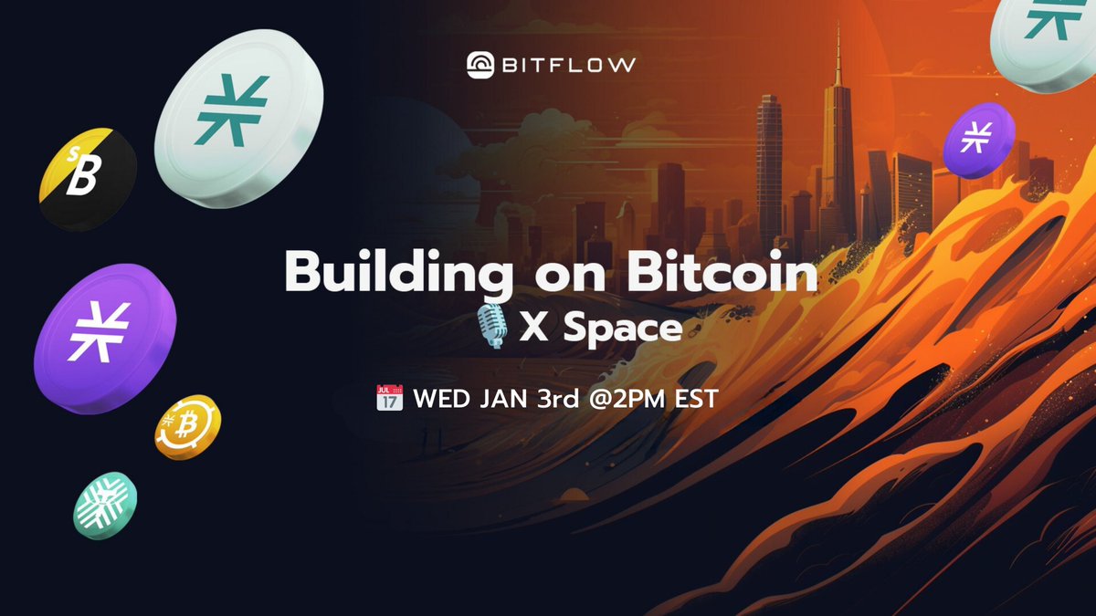 bitflow's tweet photo. Building on Bitcoin 𝕏 Space is back! Ready to kick off 2024 with big announcements! 

🌟Special guests: @Stacks, @StackingDao, @ArkadikoFinance, & @ZestProtocol
 
 Topics:
🔶stSTX Points System
🔶Bitflow's Point System
🔶Our roadmap for 2024
🔶 and much more!

📅Join us Wednesday, Jan, 3rd at 2pm EST

https://t.co/WR6gm2gP9c