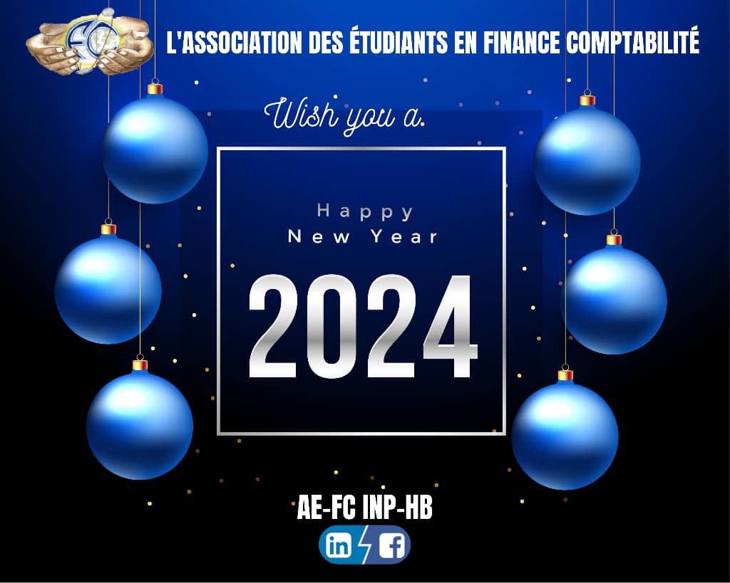 aefc_inphb's tweet photo. En prélude de cette année nouvelle, 
Nous vous souhaitons un Joyeux Nouvel An🎉✨.

Que cette nouvelle année vous apporte la réussite dans tous vos projets, la santé pour profiter de chaque moment, et le bonheur 🎉✨.

#NousTenonsLesRênesDeLaFinance&amp;DeLaGestsion
#AE-FC INPHB https://t.co/teeZzAEoAc