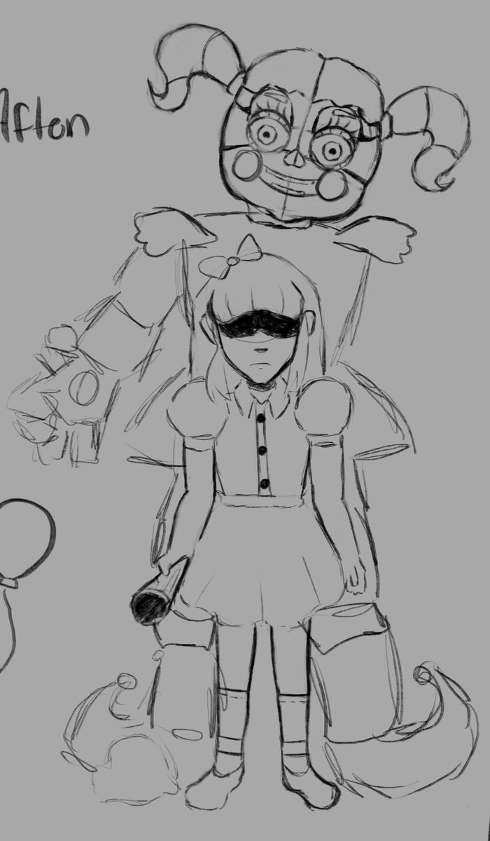 kiddiestrangle's tweet photo. Elizabeth sketches :D still don’t know what I want her design to be in my style…but anyway these are redraws from the FNaF encyclopedia of Elizabeth Afton- first time drawing circus baby! https://t.co/VF4DNE6DQW