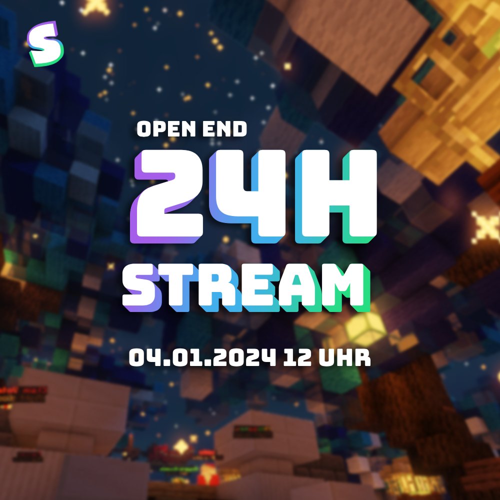 SmashMC_EU's tweet photo. 📷 Am 4. Januar um 12 Uhr startet unser 24-Stunden-Twitch-Stream auf https://t.co/PvzLk4rDHC mit Special Guests, verschiedenen Spielen, Community-Interaktion, Verlosungen von Rängen und einem einzigartigen Smash-Skin unterstützt uns durch Subs, Bits und Spenden für mehr Spaß! 📷 https://t.co/r27ns7swXS