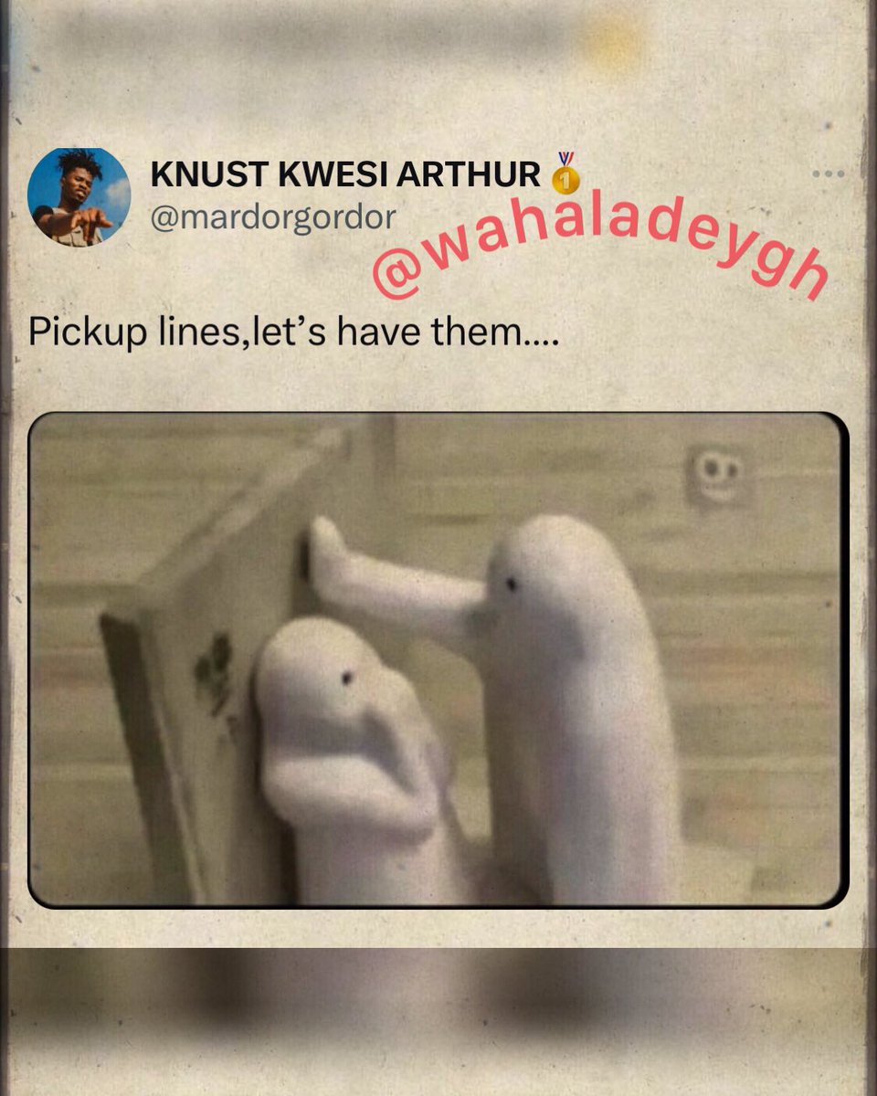 wahaladeygh's tweet photo. Pick up lines served best from Ghana twitter ๐๐<>> swipe
This is how they started #2024๐
#ghtwitter #accratwitter #pickuplines #newyear #wahaladeygh #wahalagh https://t.co/RM5glI59Rk