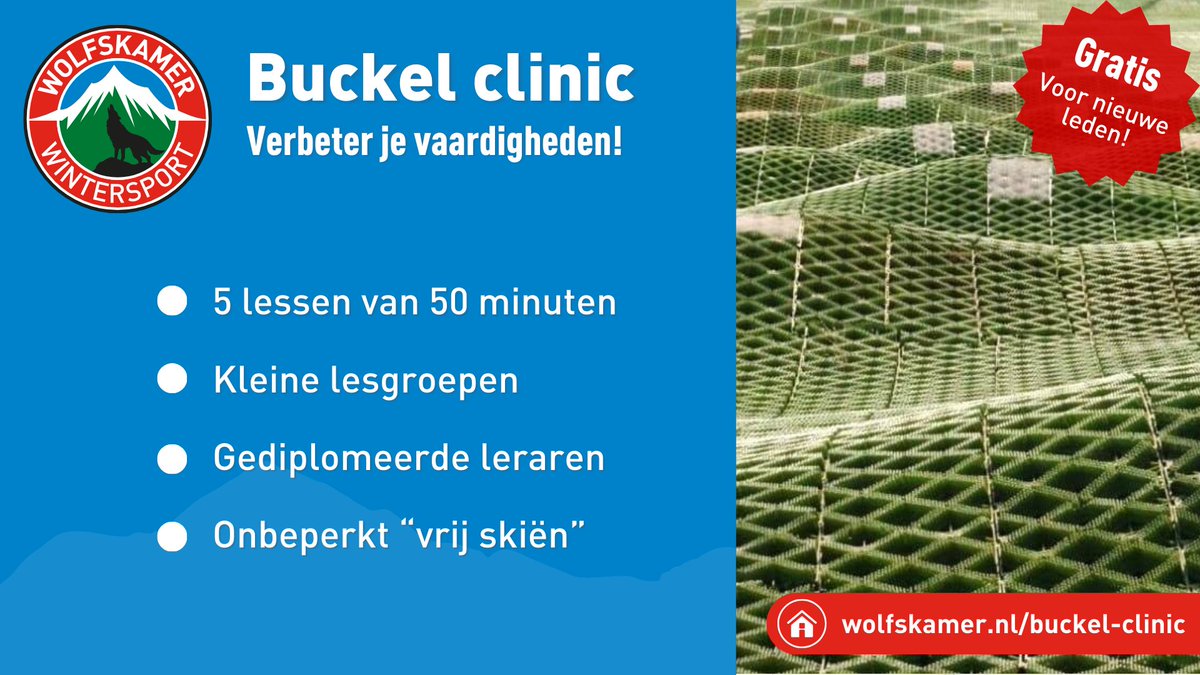 Je kent het wel. ’s Ochtends heerlijk gladde pistes die aan het einde van de dag zijn veranderd in een ware buckel piste. Voor de een een vloek, voor anderen een zegen. Wil jij je vaardigheden in de buckels verbeteren?   

Kijk op wolfskamer.nl/buckel-clinic/ voor meer informatie.