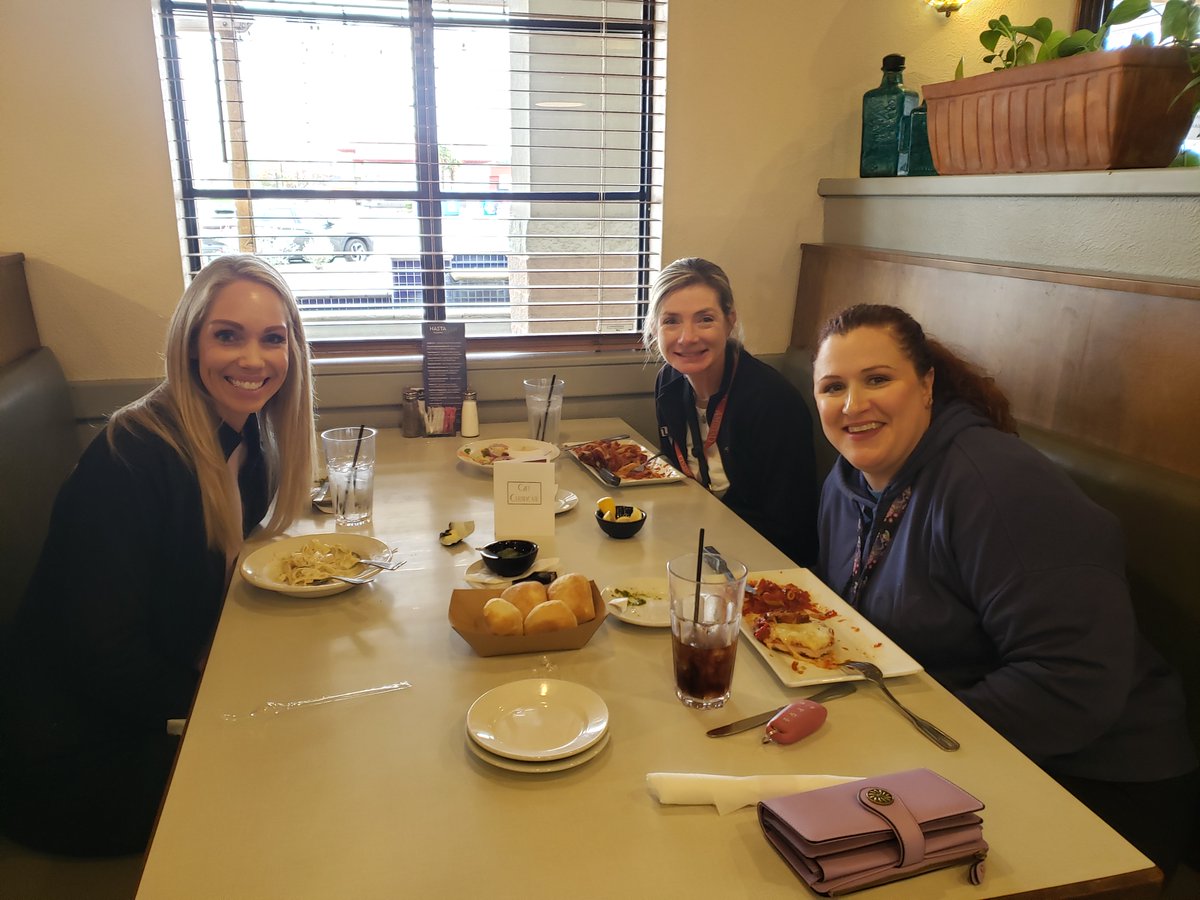 Celebrating 2024🎉 !! Team lunch with our gift certificate winnings!! Ready to rock this spring semester!!! #fielderpride