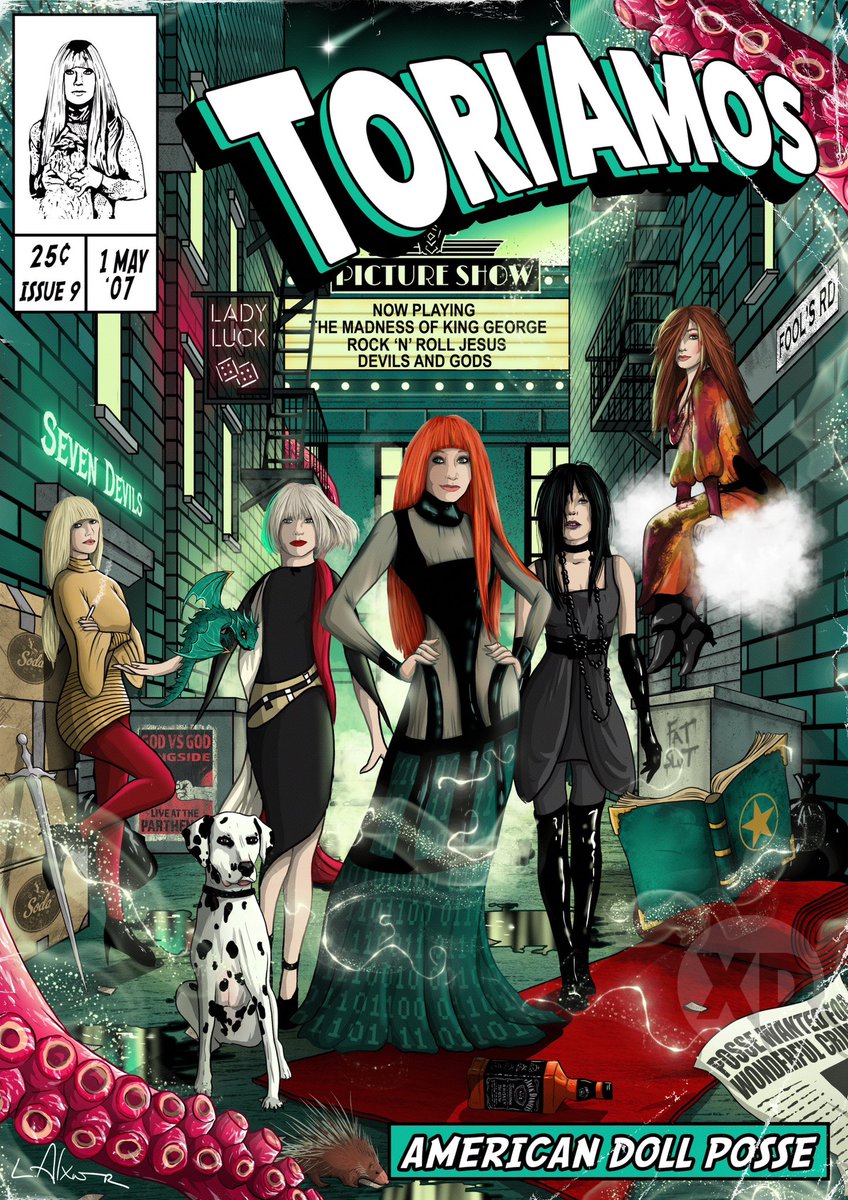 The ninth instalment in my Tori Amos comic cover series - American Doll Posse