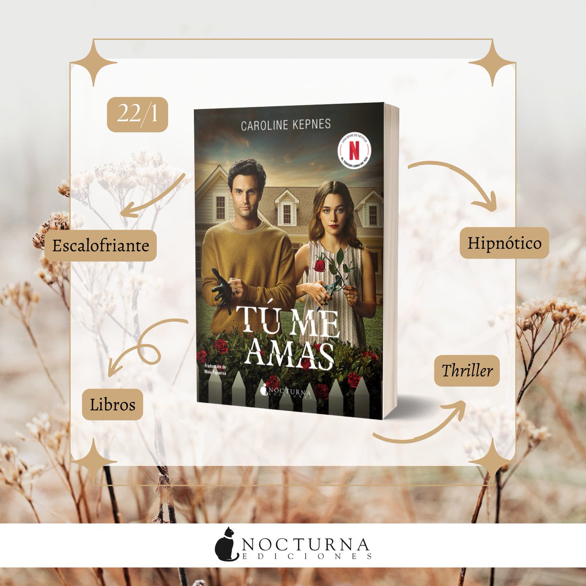 NocturnaEd's tweet photo. Para Joe Goldberg, el amor solo triunfa si estás listo para hacer sacrificios. Él lo está. Y muy pronto su nueva obsesión también lo estará…
¡El 22 de enero publicamos #You3: #TúMeAmas, de @CarolineKepnes! 🔥
Consíguelo en preventa en la #TiendaNocturna: https://t.co/Ty78LULooX https://t.co/45x52TSPZB