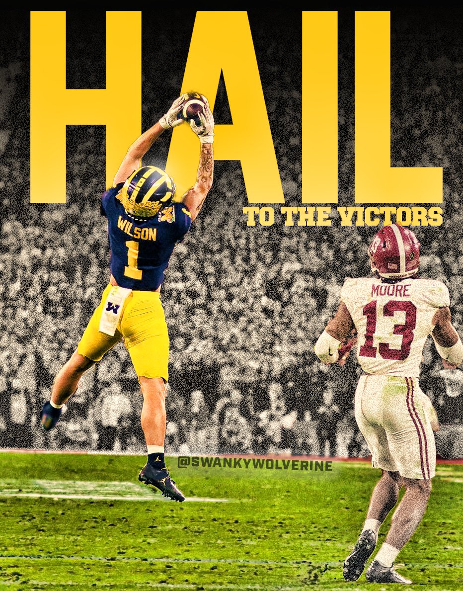 swankywolverine's tweet photo. Had to do an edit of the sick Roman Wilson grab in the Rose Bowl during the game tying drive for Michigan. https://t.co/joxPxoY93P