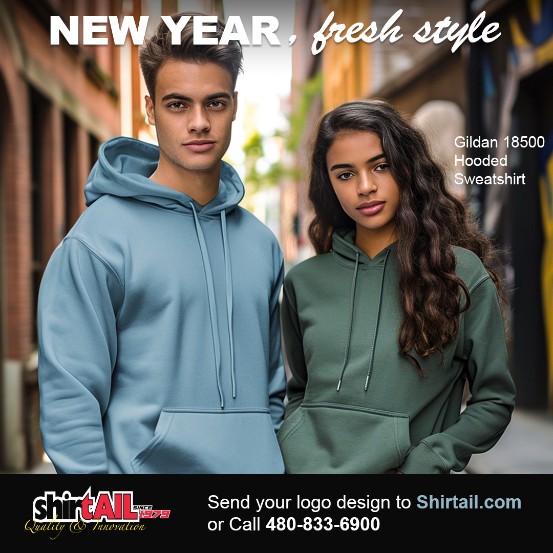 Welcome the New Year in style! This is your chance to blend your company logo seamlessly with trendy winter hoodies.
To order, or inquire, please visit us at: Shirtail.com
or Contact us at: 480-833-6900

#ColdWeatherStyle
#HoodieFashion
#ComfyChic
#HoodieLife