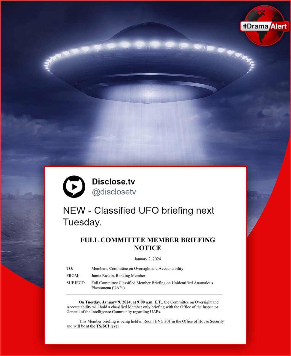 There is a scheduled briefing on UFOs set to take place next Tuesday. 😳 Are they trying to distract us from something? 🤔