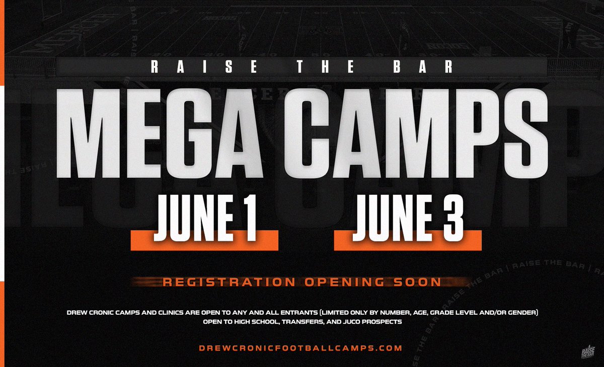 MARK YOUR CALENDARS 🗓️ The BIGGEST MEGA CAMPS in the south return to Macon, GA this summer! June 1 and June 3 ✅ Registration opening soon! #RaiseTheBar | #RoarTogether