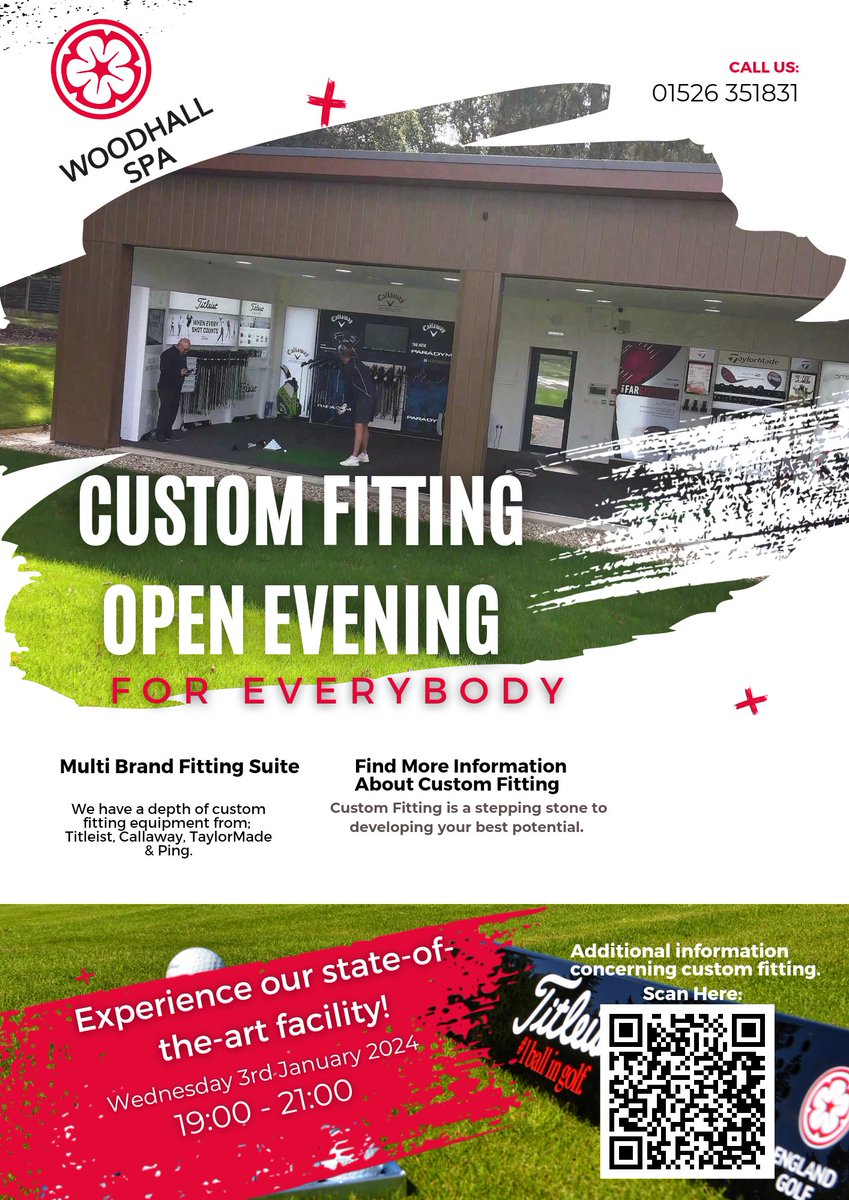 daniel_mcevoy's tweet image. This time tomorrow, make 2024 your best season yet! Our @woodhallspagolf Open Academy Evening is on from 7 - 9pm. 
Let's take you through the Woodhall Spa Experience. 
🙌⛳️
@EnglandGolf 
@EnglandiGolf 
@LincsConnect 

#CustomFitting #WoodhallSpaGolf #LincsConnect #Golf