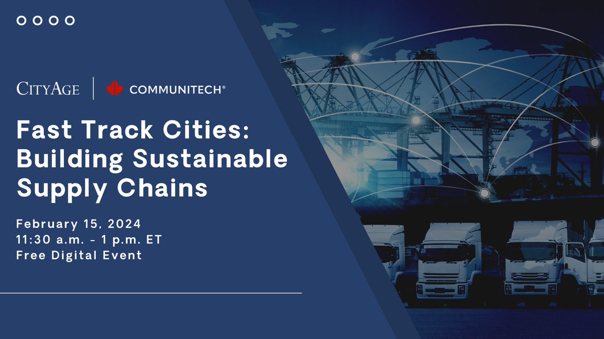 🚀 Join us & @Communitech on Feb 15 for Fast Track Cities: Building Sustainable Supply Chains! Dive into the future of #supplychains, exploring last-mile innovations like #drones, #autonomous vehicles, and more. Register for free: cityage.zoom.us/webinar/regist…